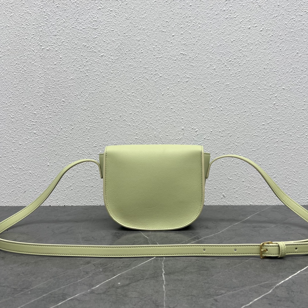 Celine Folco Cuir Bag Triomphe In Smooth Calfskin Light Green 198263